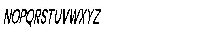 Clario Medium Ultra Condensed Italic Font UPPERCASE