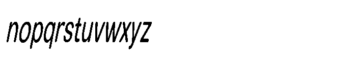 Clario Medium Ultra Condensed Italic Font LOWERCASE