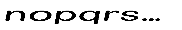 Clario Medium Ultra Expanded Italic Font LOWERCASE