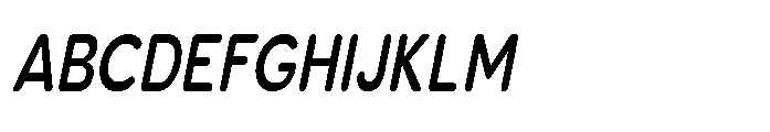 Clario Semi Bold Condensed Italic Font UPPERCASE
