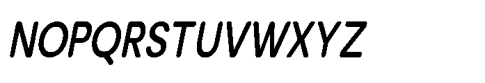 Clario Semi Bold Condensed Italic Font UPPERCASE