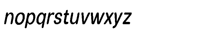 Clario Semi Bold Condensed Italic Font LOWERCASE