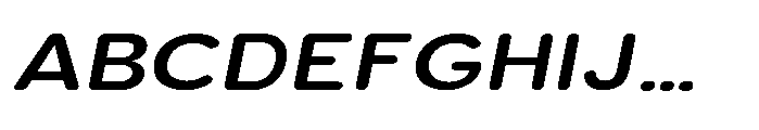 Clario Semi Bold Expanded Italic Font UPPERCASE