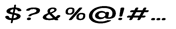 Clario Semi Bold Extra Expanded Italic Font OTHER CHARS