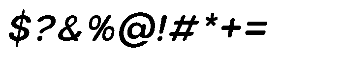 Clario Semi Bold Italic Font OTHER CHARS
