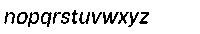 Clario Semi Bold Semi Condensed Italic Font LOWERCASE