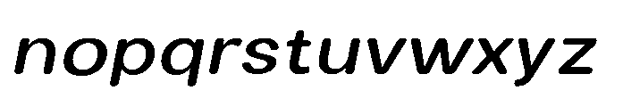 Clario Semi Bold Semi Expanded Italic Font LOWERCASE