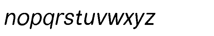 Clario Semi Condensed Italic Font LOWERCASE