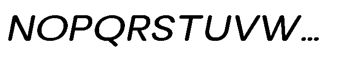Clario Semi Expanded Italic Font UPPERCASE