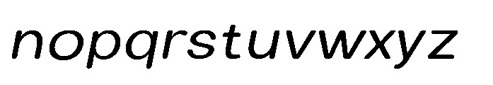 Clario Semi Expanded Italic Font LOWERCASE
