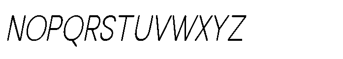 Clario Thin Condensed Italic Font UPPERCASE