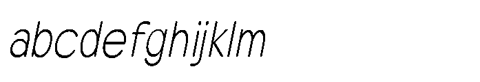 Clario Thin Condensed Italic FONT