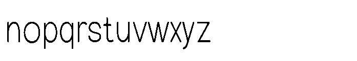Clario Thin Condensed Font LOWERCASE