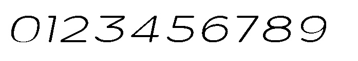 Clario Thin Expanded Italic Font OTHER CHARS