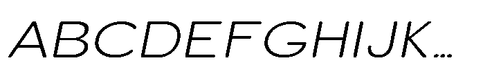 Clario Thin Expanded Italic Font UPPERCASE