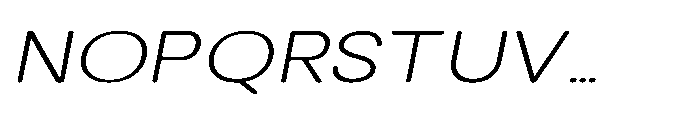 Clario Thin Expanded Italic Font UPPERCASE