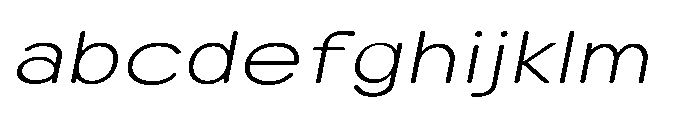 Clario Thin Expanded Italic FONT