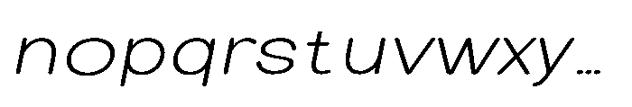 Clario Thin Expanded Italic Font LOWERCASE