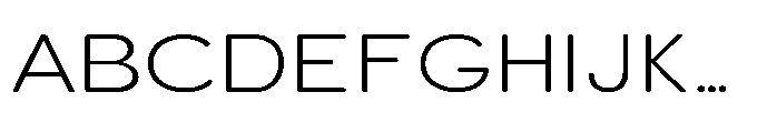 Clario Thin Expanded Font UPPERCASE