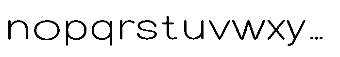 Clario Thin Expanded Font LOWERCASE
