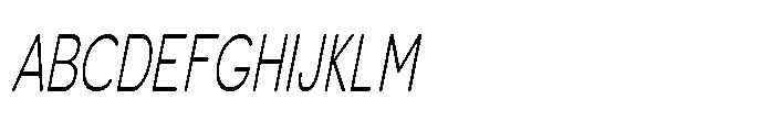 Clario Thin Extra Condensed Italic Font UPPERCASE