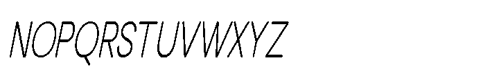 Clario Thin Extra Condensed Italic Font UPPERCASE