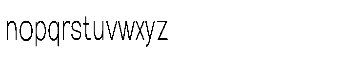 Clario Thin Extra Condensed Font LOWERCASE