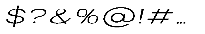 Clario Thin Extra Expanded Italic Font OTHER CHARS