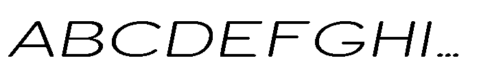 Clario Thin Extra Expanded Italic Font UPPERCASE