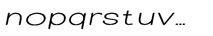 Clario Thin Extra Expanded Italic Font LOWERCASE