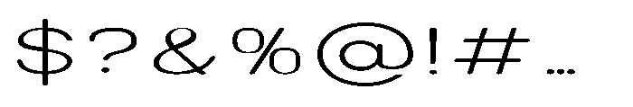 Clario Thin Extra Expanded Font OTHER CHARS