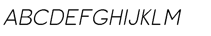 Clario Thin Italic Font UPPERCASE