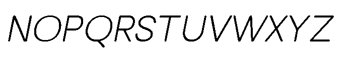 Clario Thin Italic Font UPPERCASE