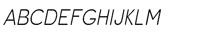 Clario Thin Semi Condensed Italic Font UPPERCASE