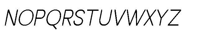 Clario Thin Semi Condensed Italic Font UPPERCASE