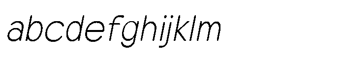 Clario Thin Semi Condensed Italic FONT