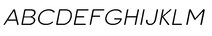 Clario Thin Semi Expanded Italic Font UPPERCASE