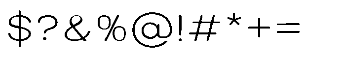 Clario Thin Semi Expanded Font OTHER CHARS