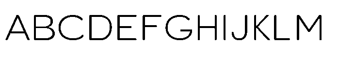 Clario Thin Semi Expanded Font UPPERCASE