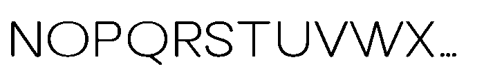 Clario Thin Semi Expanded Font UPPERCASE