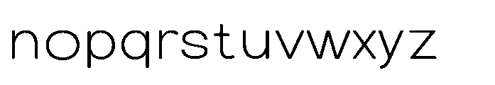 Clario Thin Semi Expanded Font LOWERCASE