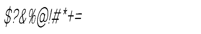 Clario Thin Ultra Condensed Italic Font OTHER CHARS