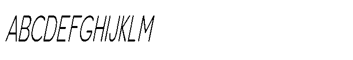 Clario Thin Ultra Condensed Italic Font UPPERCASE