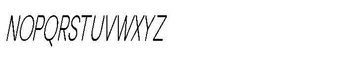 Clario Thin Ultra Condensed Italic Font UPPERCASE