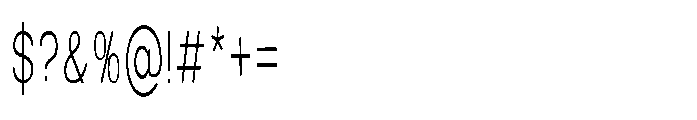 Clario Thin Ultra Condensed Font OTHER CHARS