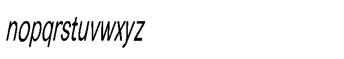 Clario Ultra Condensed Italic Font LOWERCASE
