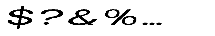 Clario Ultra Expanded Italic Font OTHER CHARS
