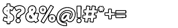 Clariza Sparks Outline Font OTHER CHARS