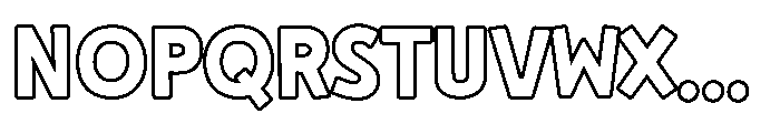 Clariza Sparks Outline Font LOWERCASE