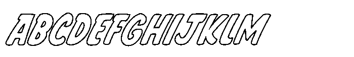 Clash Of Titans Outline Italic Font UPPERCASE